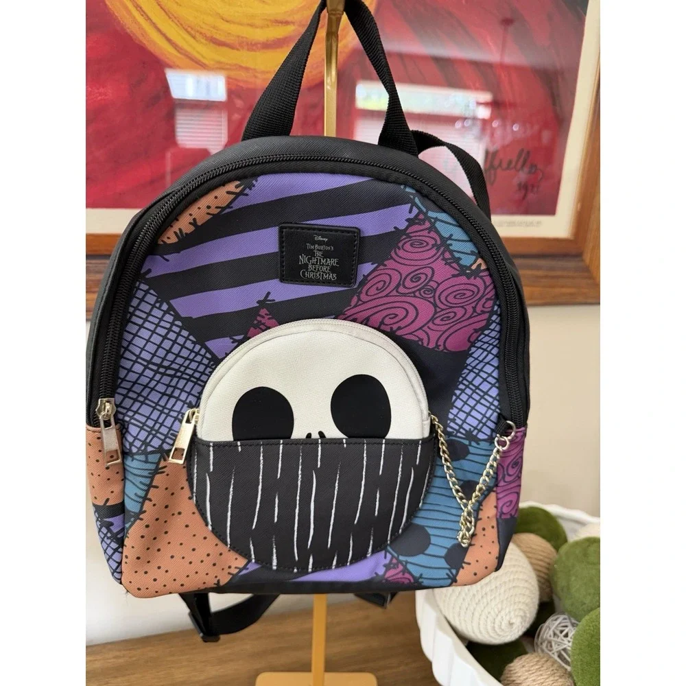 Disney Nightmare Before Christmas Sally Patchwork Mini Backpack Jack Coin Purse
